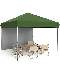 gaomon Outdoor 10x10 Pop Up Canopy Tent with 1 Removable Sidewall