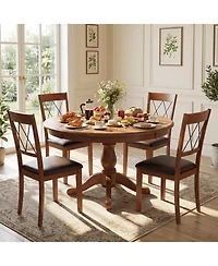 Slickblue Kitchen Dining Chairs Set of 2 Fabric Upholstered Armless