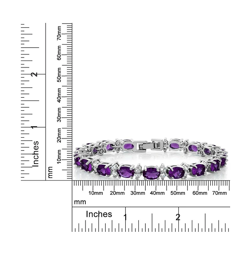 Gnuadz Women's Tennis Bracelet Oval Round Cz 7 Inch