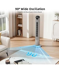 Antarctic Star 42-Inch Quiet Oscillating Tower Fan with Remote and Washable Grille