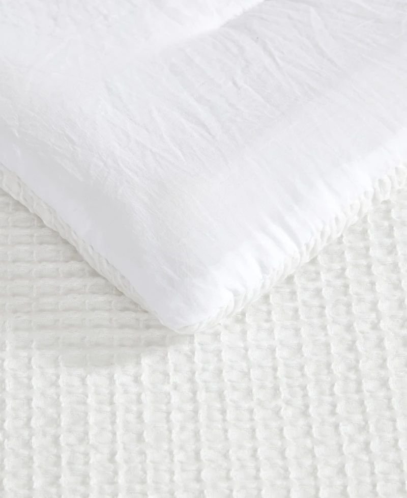 Laura Ashley Waffle Solid -Pc. Comforter Set