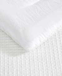 Laura Ashley Waffle Solid -Pc. Comforter Set