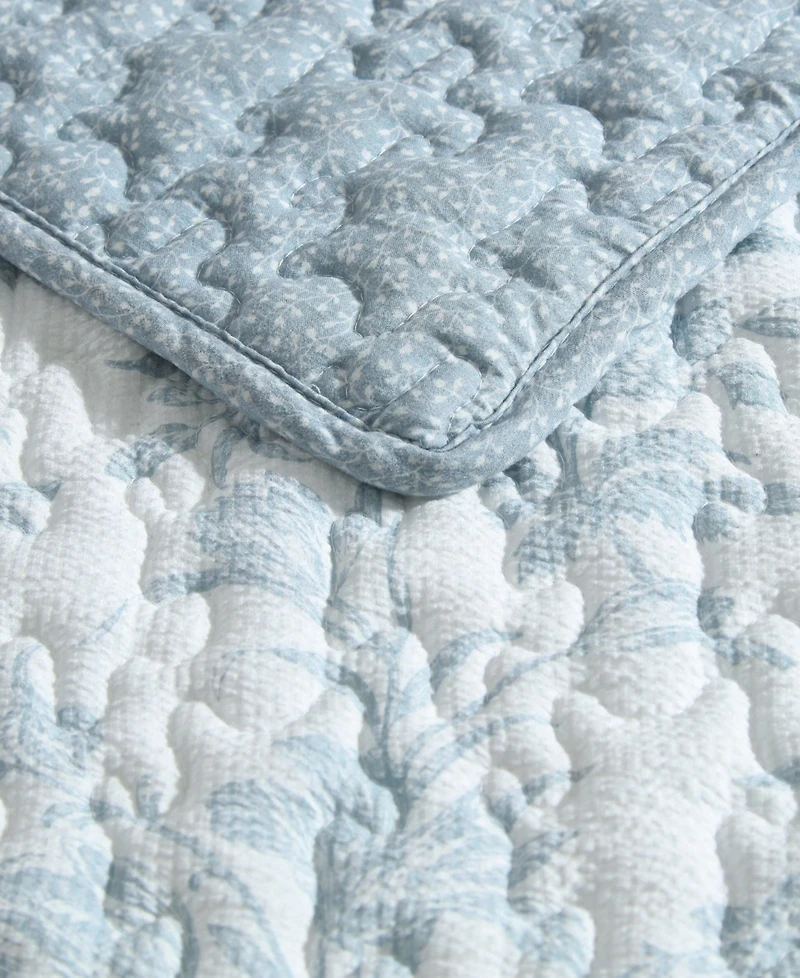 Laura Ashley Amberly Seersucker 3-Pc. Quilt Set
