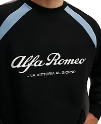 Cotton On Men's Modern Box-Fit Alfa Romeo Long-Sleeve Sweatshirt