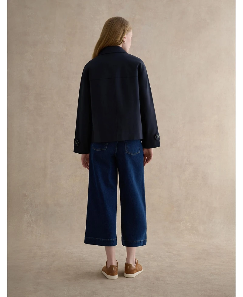 Hobbs London Women's Frida Collared Cropped Trench Coat