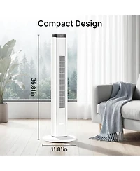 Antarctic Star 42-Inch Smart Tower Fan, App Control, Washable Grille and 12 Speeds