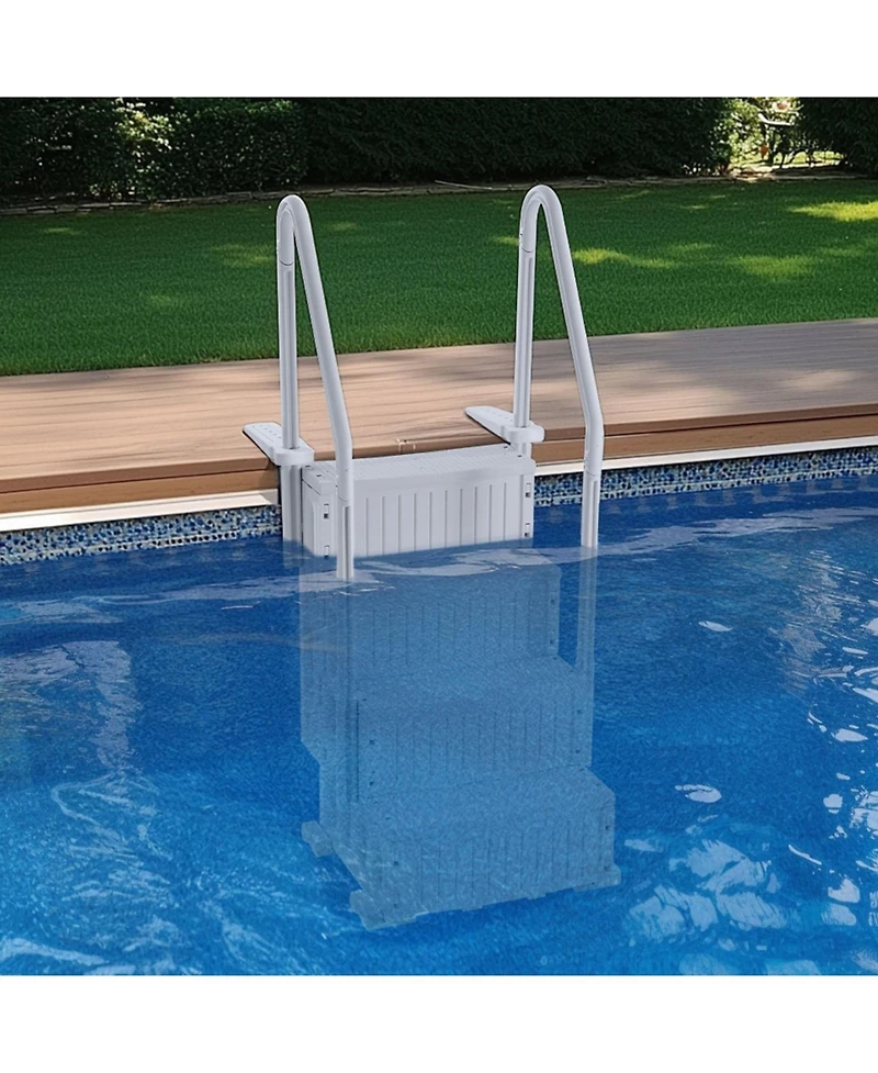 Inolait 4-Step Swimming Pool Ladder with Non-Slip Steps and Double Handrails 400 lbs Capacity