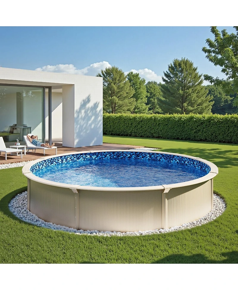 Inolait 18-ft Round Above Ground Pool Liner Unibead for Steel-Sided Pools with 52in Wall
