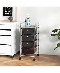 Gouun Metal Frame Compact Rolling Drawer Cart for Home Organization