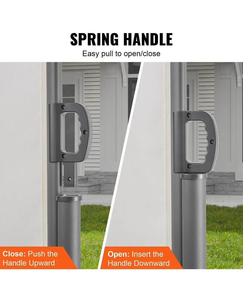 Sugift Retractable Side Awning 71in x 118in Outdoor Privacy Screen