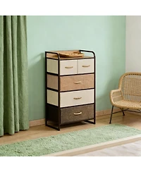 Clihome 5 Drawer Dresser Storage Tower, Organizer Unit for Hallway Entryway Laundry Living Room