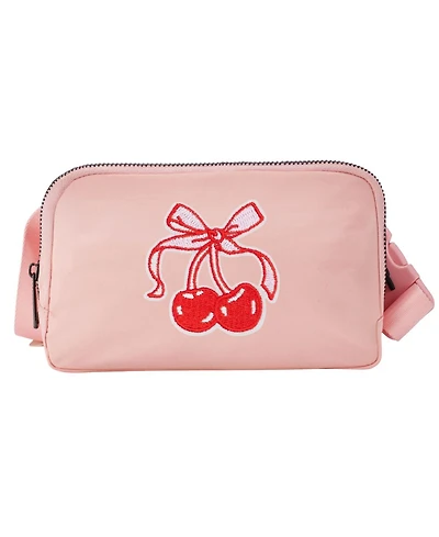 Sweet Wink Cherry Coquette Patch Belt Bag
