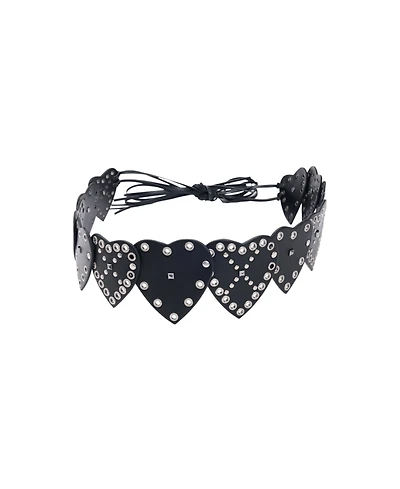 Desigual Women's Studded belt hearts