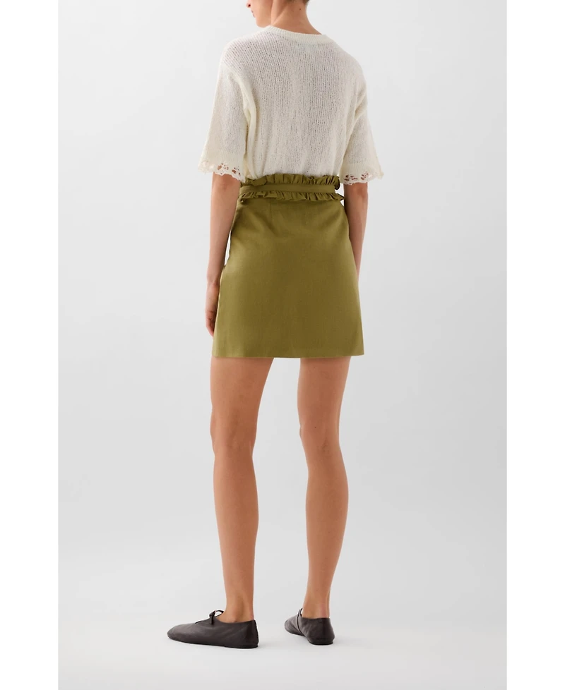 Scalpers Women's Ruffle Prep Mini Skirt