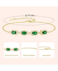 Gnuadz Birthstone Bracelet Women Dainty Link Jewelry Gift