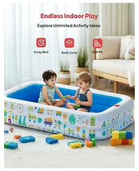 Gnuadz Inflatable Kiddie Pool Ball Pit Educational Alphabet Number Soft Floor Fun