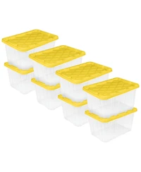 Sterilite Industrial Storage Box with Carrying Handles, 27 Gal, 8 Pack