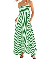 Cupshe Women's Subtle Lines Striped Maxi Beach Dress