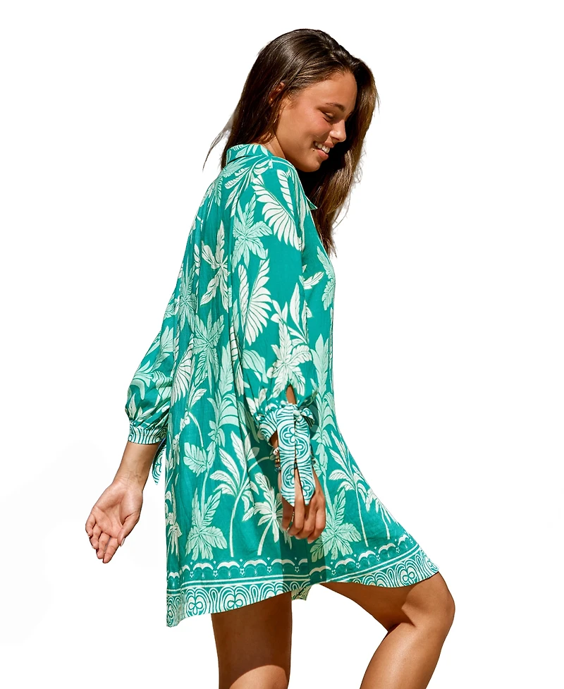 Cupshe Women's Lakeside Lounging Tropical Mini Beach Dress