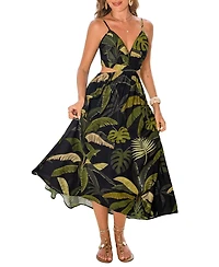 Cupshe Women's Paradise Island Tropical Maxi Beach Dress