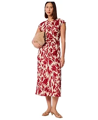 Whistles Women's Blurred Floral Crepe Dress