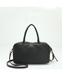 Susu Madison Soft Pebbled Leather Mini Top Handle Satchel Crossbody Bag Small Structured Camera Handbag