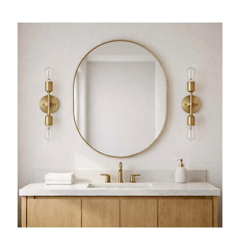 Busdays Double Light Wall Sconce Bathroom Vanity Light Over Mirror Bedroom Hallway Entryway Modern Wall Lamp 5 x 10.75 x 5 Inch