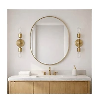 Busdays Double Light Wall Sconce Bathroom Vanity Light Over Mirror Bedroom Hallway Entryway Modern Wall Lamp 5 x 10.75 x 5 Inch