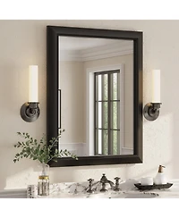 Apmir 28" x 36" Inch Thick Metal Framed Wall Mirrors for Bedroom
