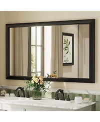 Apmir 55" x 32" Inch Thick Metal Framed Wall Mirrors for Bedroom