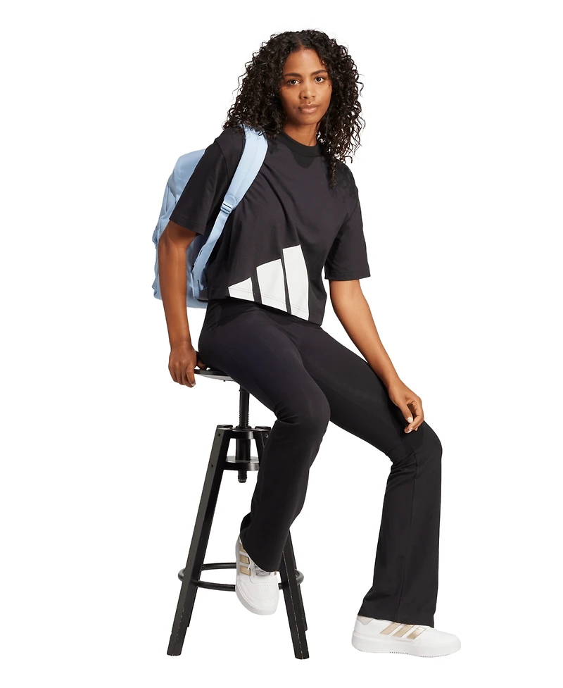 adidas Women's Cotton Logo Boxy Short-Sleeve T-Shirt