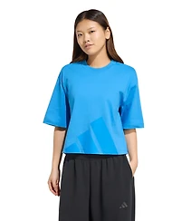 adidas Women's Cotton Logo Boxy Short-Sleeve T-Shirt
