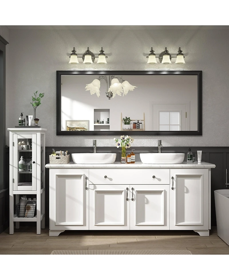 Apmir 72" x 32" Inch Thick Metal Framed Wall Mirrors for Bedroom