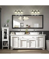 Apmir 72" x 32" Inch Thick Metal Framed Wall Mirrors for Bedroom