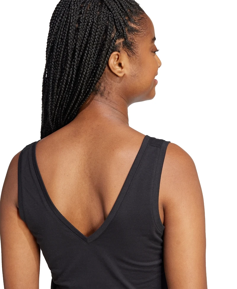 adidas Women's Essentials Small Logo Cotton Tank Top