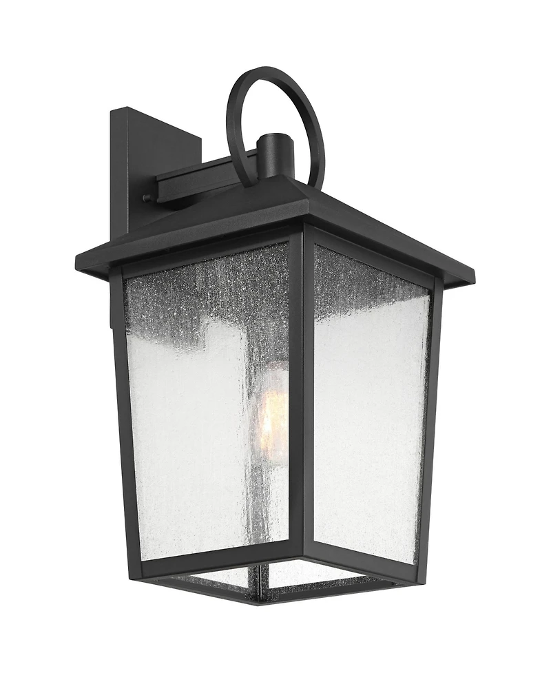 John Timberland Westmont 22"H Sand Black Outdoor Wall Light Set of 2