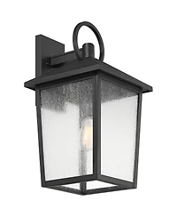 John Timberland Westmont 22"H Sand Black Outdoor Wall Light Set of 2