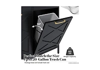 Aecojoy Double Tilt Out Trash Can Cabinet, 20 Gallon Metal Proof with 2 Drawers