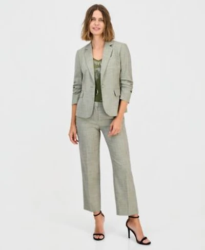 Anne Klein Scrunch Sleeve Blazer Sequinned Camisole Ankle Pants