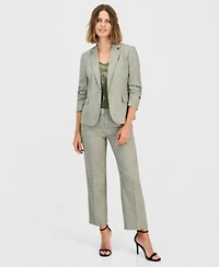 Anne Klein Scrunch Sleeve Blazer Sequinned Camisole Ankle Pants