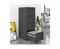 gaomon 4 Drawer Filing Cabinet, Metal Vertical File Cabinet with Lock for Home Office, Heavy Duty Storage for Letter/Legal/A4/F4 Size Files