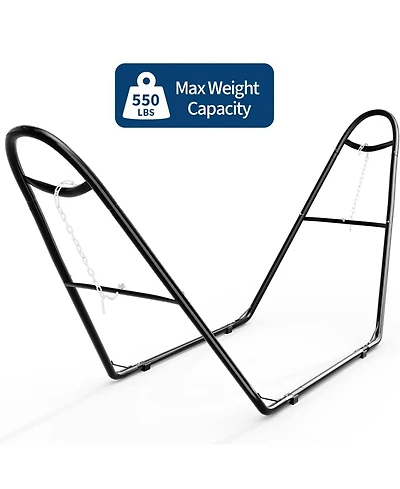 gaomon Portable Heavy Duty Universal Hammock Stand with Hooks and Chains for Outside, Patio, Backyard