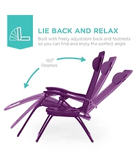 Best Choice Products Set of 2 Zero Gravity Lounge Chair Recliners for Patio