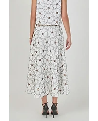 endless rose Women's Floral Beaded Midi Skirt
