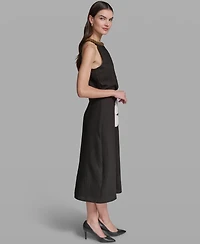 Karl Lagerfeld Paris Women's Floral Print Halter Neck Midi Dress