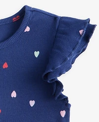 Epic Threads Toddler Girls' 12M-5T Hearts-Print Double-Flutter T-Shirt, Macy's Exclusive