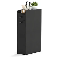 Gymax Small Bathroom Storage Cabinet 4-Tier Narrow Toilet Side Storage Cabinet