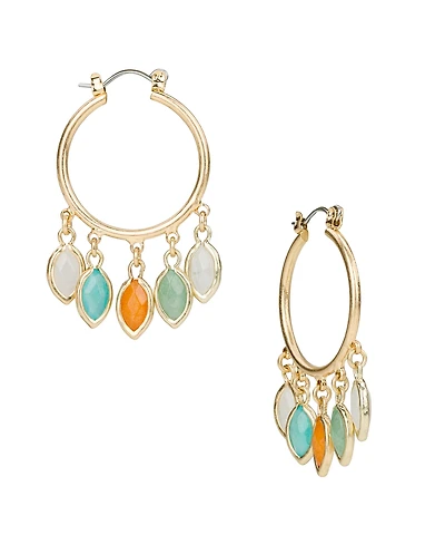 Patricia Nash Gold-Tone Plated Hoop Dangle Earrings