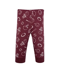Hudson Baby Toddler Boys Cotton Pants and Leggings, Varsity Sports Stripe