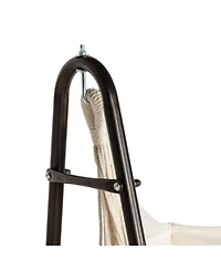 Outsunny Hammock Chair w/ Metal Stand, Swing Side Pocket